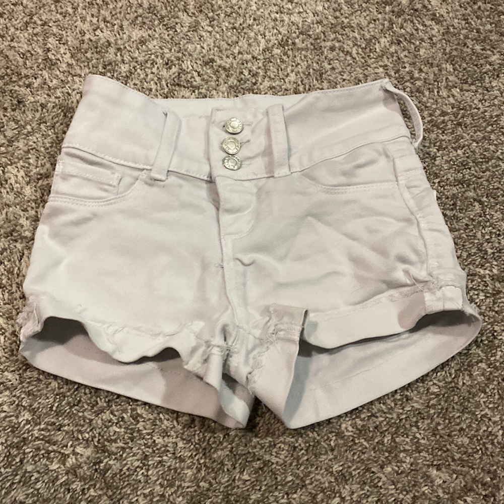 White Jean shorts